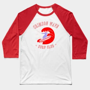 Crimson Wave Surf Club - The Peach Fuzz Baseball T-Shirt
